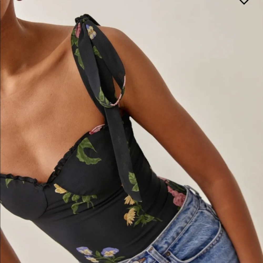 Reformation Blanca Top Night Bloom - Picture 3 of 8